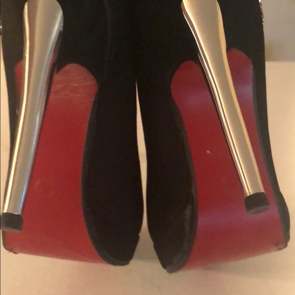 Velvet fabric heels shoes - Picture 6 of 12